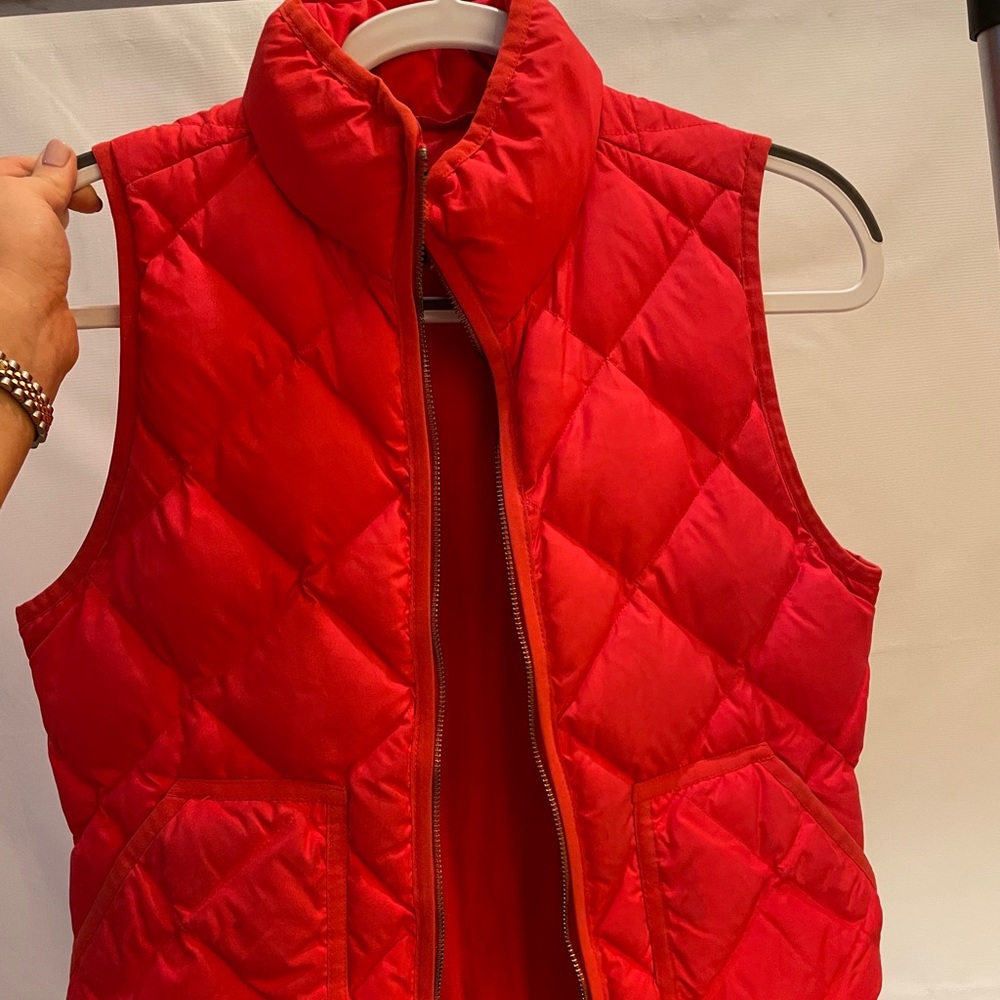 JCrew Orange Puffy Vest